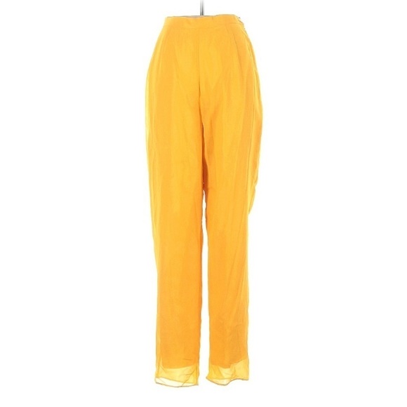 Ashro women’s size 6 lined straight leg high-rise dress pant yellow - Picture 1 of 4